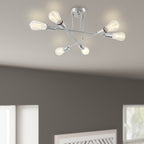 Plafonnier semi-encastré Sputnik moderne en métal léger de 60 cm (23,62 po)