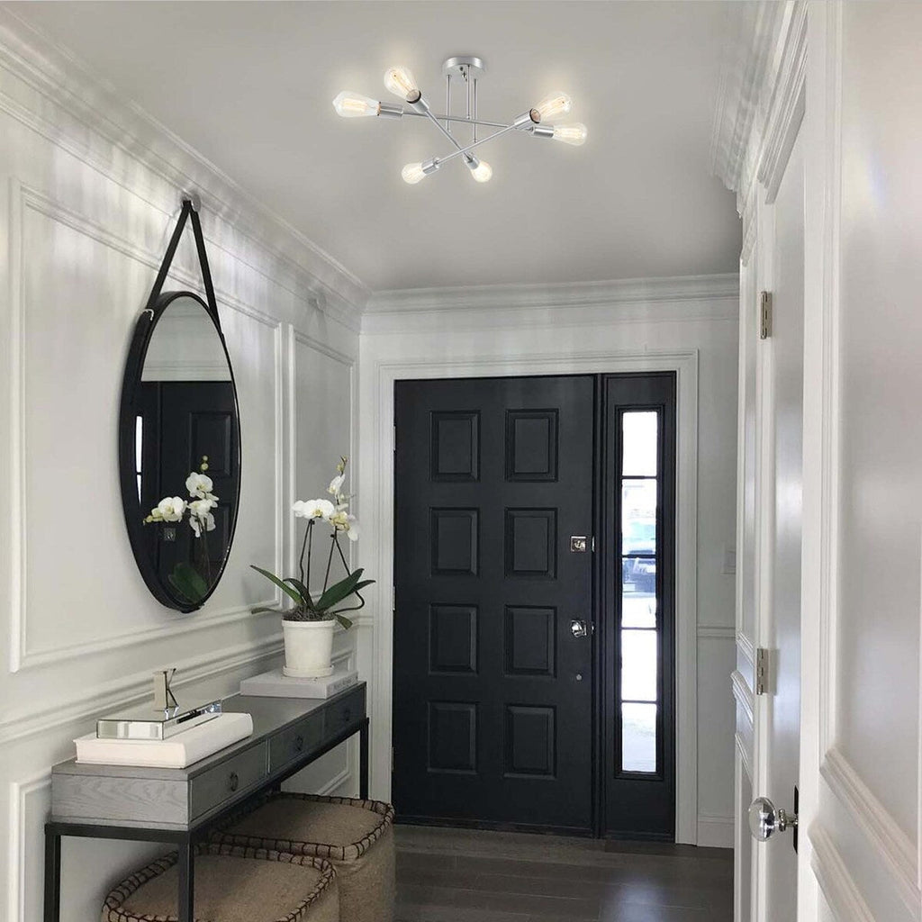 Plafonnier semi-encastré Sputnik moderne en métal léger de 60 cm (23,62 po)