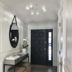 Plafonnier semi-encastré Sputnik moderne en métal léger de 60 cm (23,62 po)