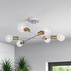 Plafonnier semi-encastré Sputnik moderne en métal léger de 60 cm (23,62 po)