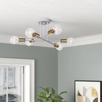 Plafonnier semi-encastré Sputnik moderne en métal léger de 60 cm (23,62 po)