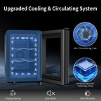 Réfrigérateur à vin 6 bouteilles (8-18 °C), mini-refroidisseur à boissons autonome pour l'été, refroidisseur à vin avec contrôle de la température