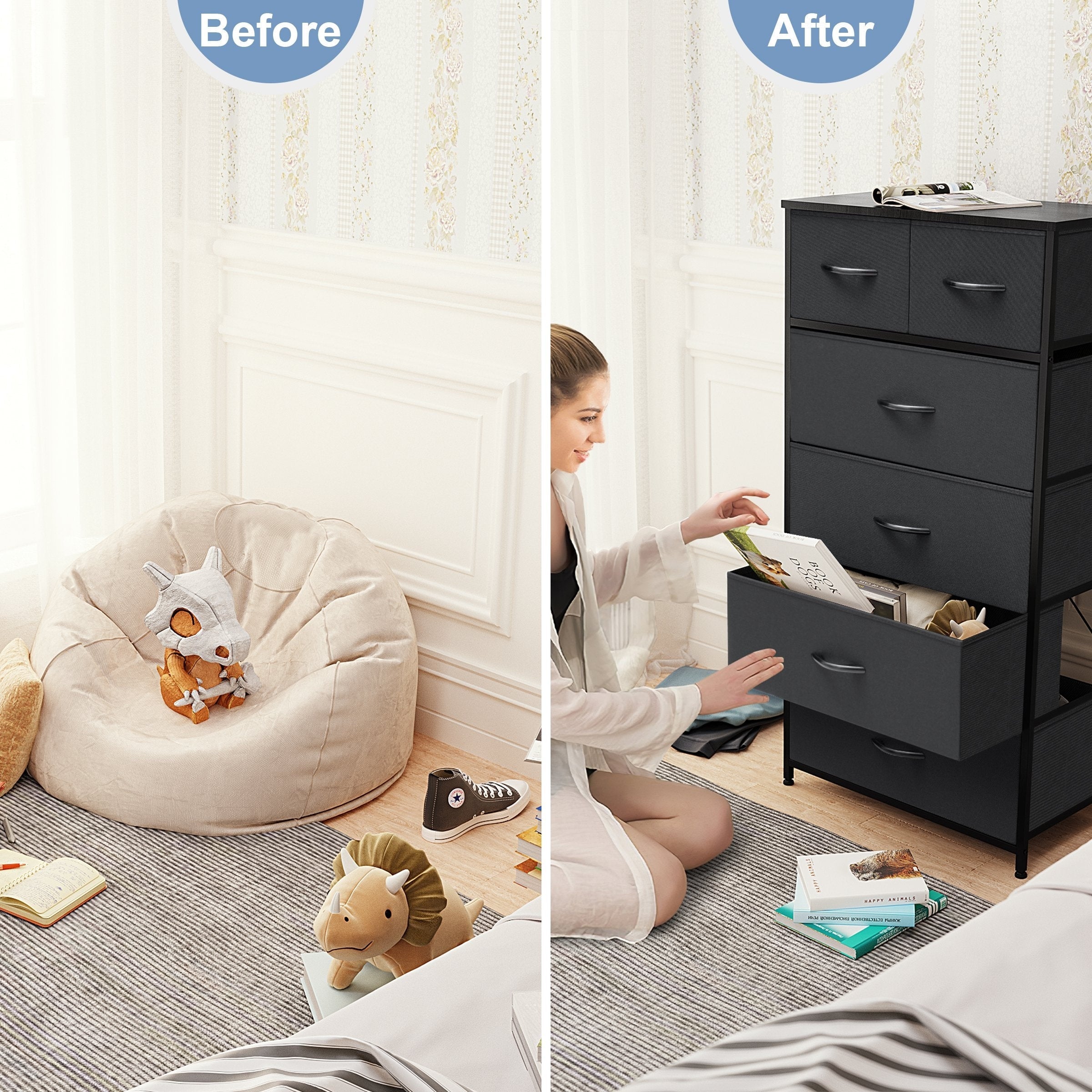 Commode verticale à 6 tiroirs de rangement par Crestlive Products