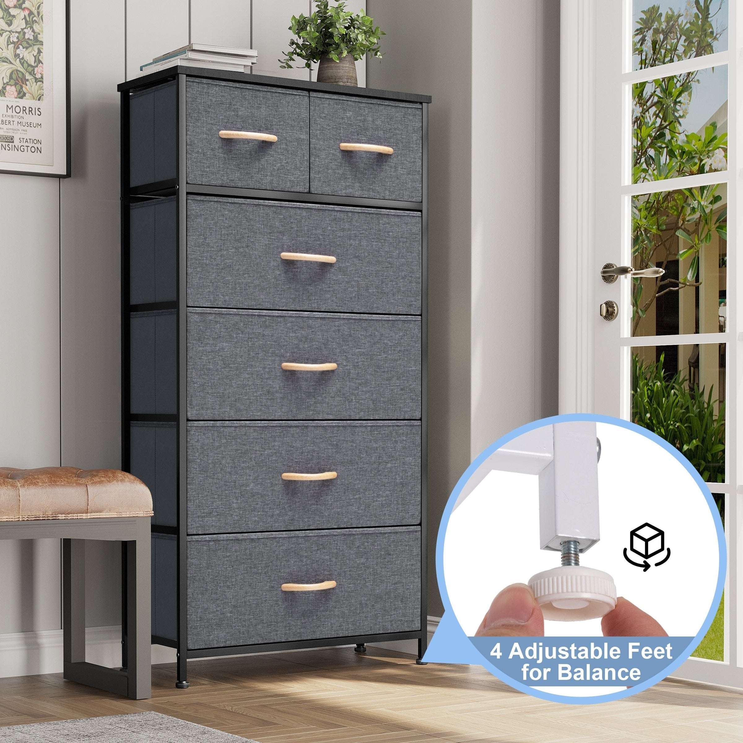 Commode verticale à 6 tiroirs de rangement par Crestlive Products