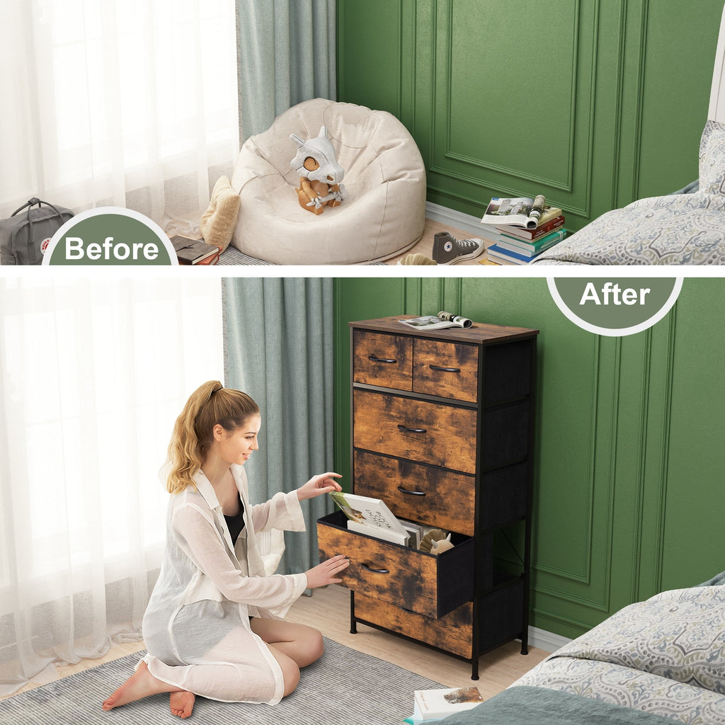 Commode verticale à 6 tiroirs de rangement par Crestlive Products