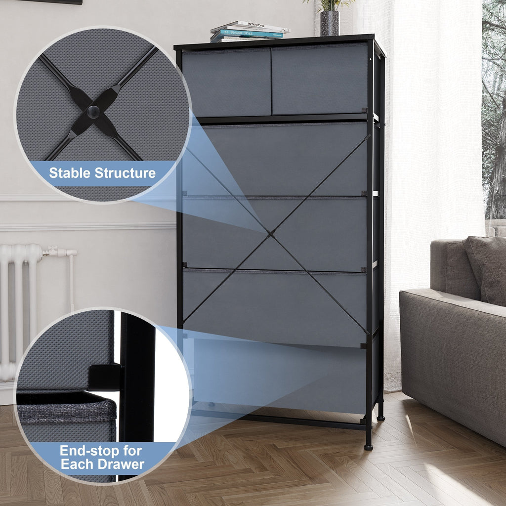 Commode verticale à 6 tiroirs de rangement par Crestlive Products