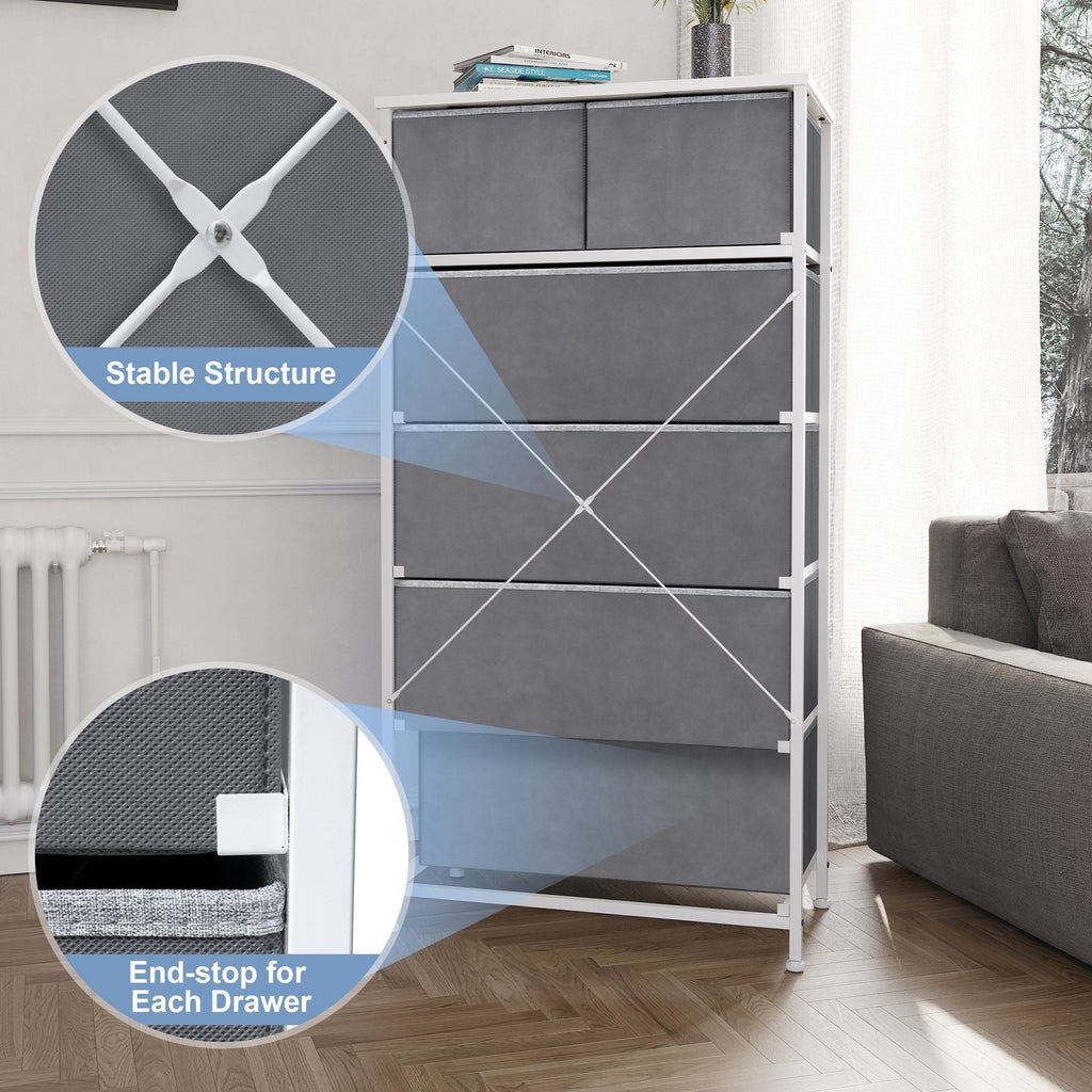 Commode verticale à 6 tiroirs de rangement par Crestlive Products