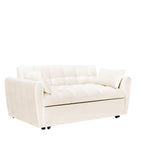 Canapé-lit convertible 3 en 1 en velours à 64,96 $ avec dossier réglable, poche de rangement et capacité de charge de 500 lb