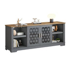 Meuble TV décoratif rustique à motif floral de 70 po pouvant accueillir jusqu'à 80 téléviseurs