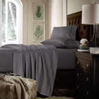 Ensemble de draps en coton 750 fils/cm² à poches extra profondes avec drap plat surdimensionné