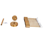 Plafonnier semi-encastré Sputnik noir/doré, idéal pour salon, cuisine, bureau, chambre ou hall d'entrée.