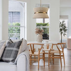 Lustre tambour bohème moderne à 8 lumières, grand format, 61 cm, en tissu tissé à la main, couleur or/noir, pour salle à manger/salon