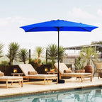 Parasol rectangulaire de terrasse 2,4 x 3 m avec manivelle et inclinaison, résistant aux UV