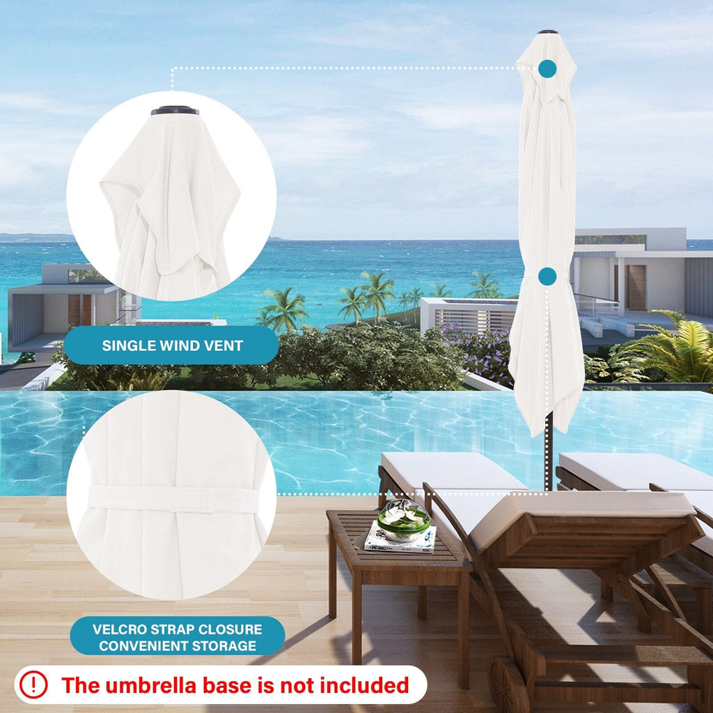 Parasol rectangulaire de terrasse 2,4 x 3 m avec manivelle et inclinaison, résistant aux UV