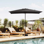 Parasol rectangulaire de terrasse 2,4 x 3 m avec manivelle et inclinaison, résistant aux UV