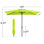 Parasol rectangulaire de terrasse 2,4 x 3 m avec manivelle et inclinaison, résistant aux UV