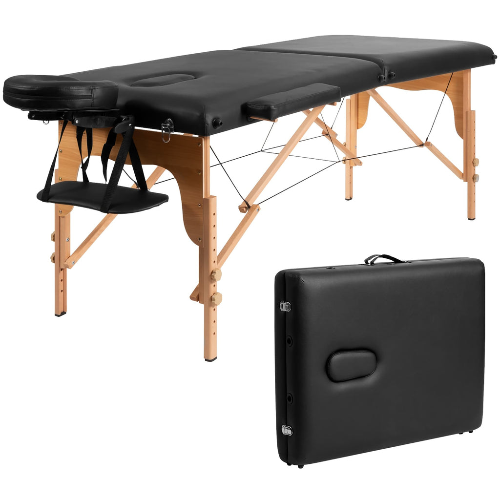 Table de massage portable 84''L réglable pour le visage, le spa et le tatouage avec transport
