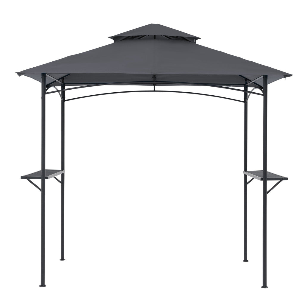 Gazebo extérieur étanche à la pluie pour barbecue, avec double paroi ventilée, 2,4 m x 1,5 m