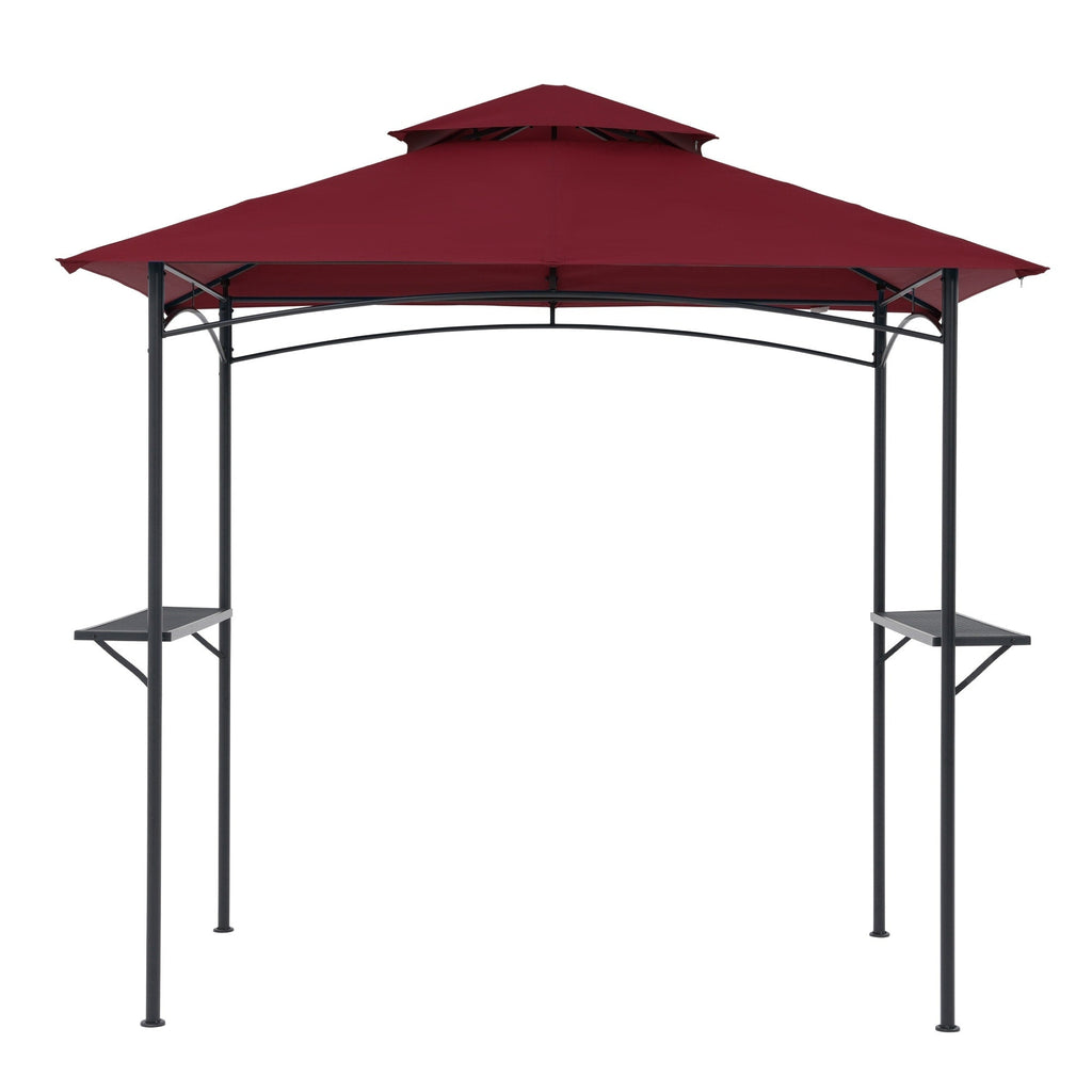 Gazebo extérieur étanche à la pluie pour barbecue, avec double paroi ventilée, 2,4 m x 1,5 m