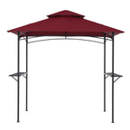 Gazebo extérieur étanche à la pluie pour barbecue, avec double paroi ventilée, 2,4 m x 1,5 m
