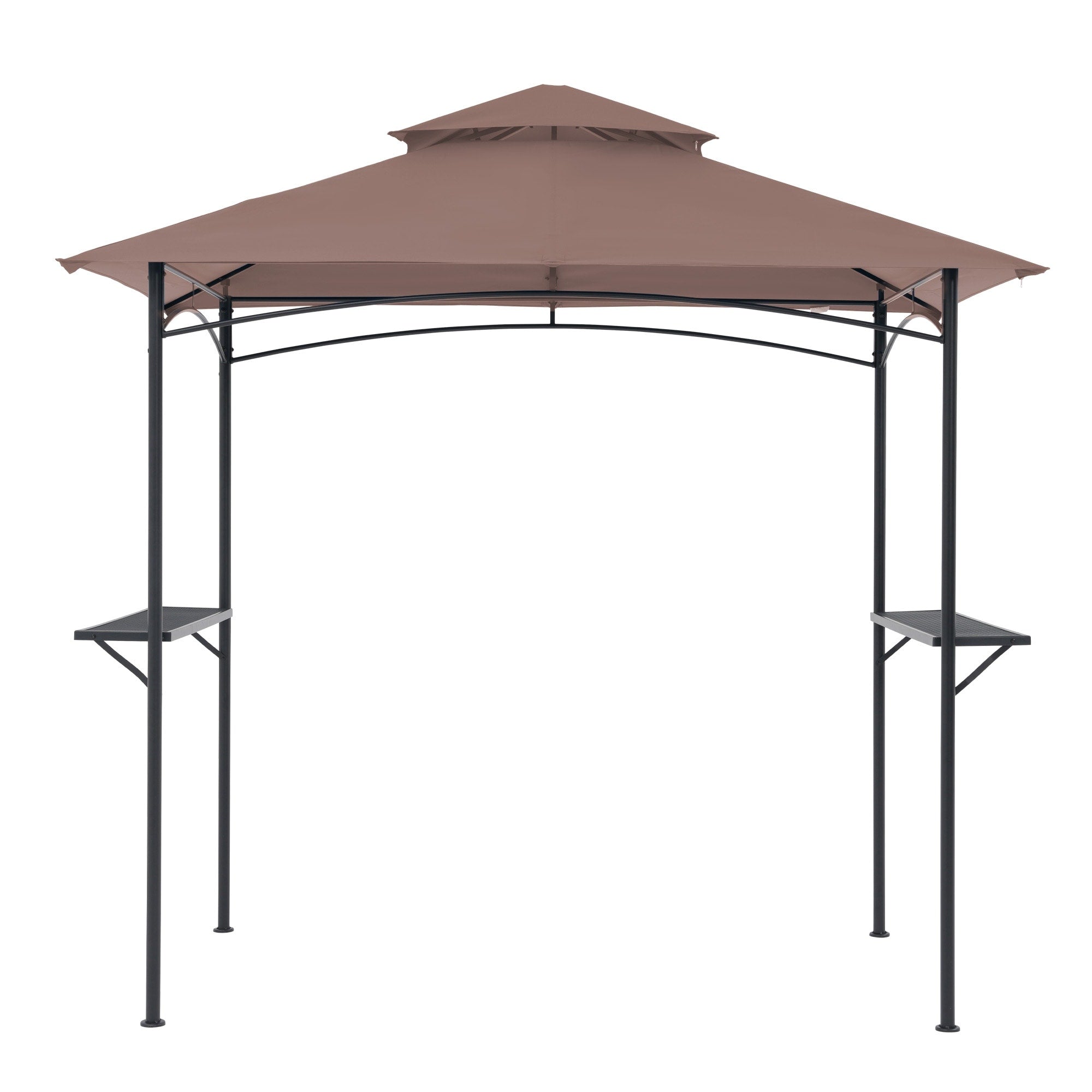 Gazebo extérieur étanche à la pluie pour barbecue, avec double paroi ventilée, 2,4 m x 1,5 m