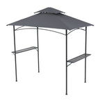 Gazebo extérieur étanche à la pluie pour barbecue, avec double paroi ventilée, 2,4 m x 1,5 m