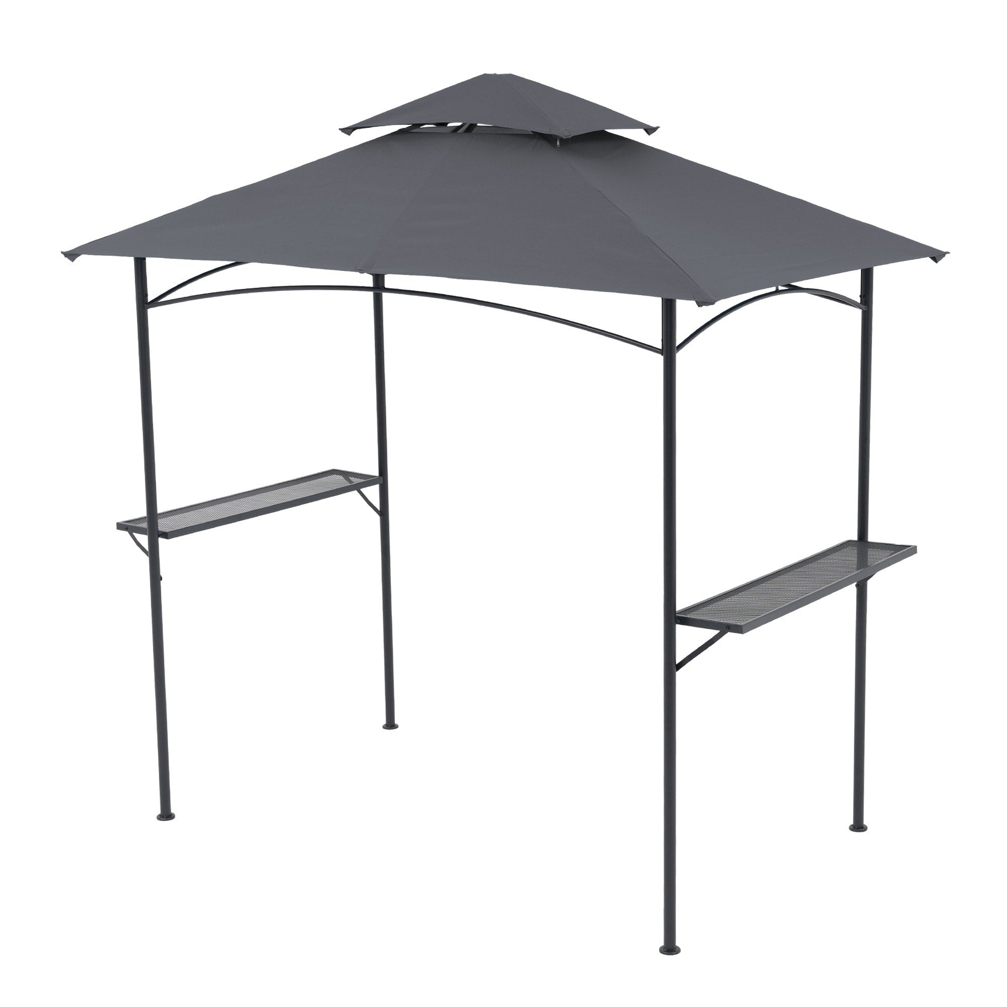 Gazebo extérieur étanche à la pluie pour barbecue, avec double paroi ventilée, 2,4 m x 1,5 m
