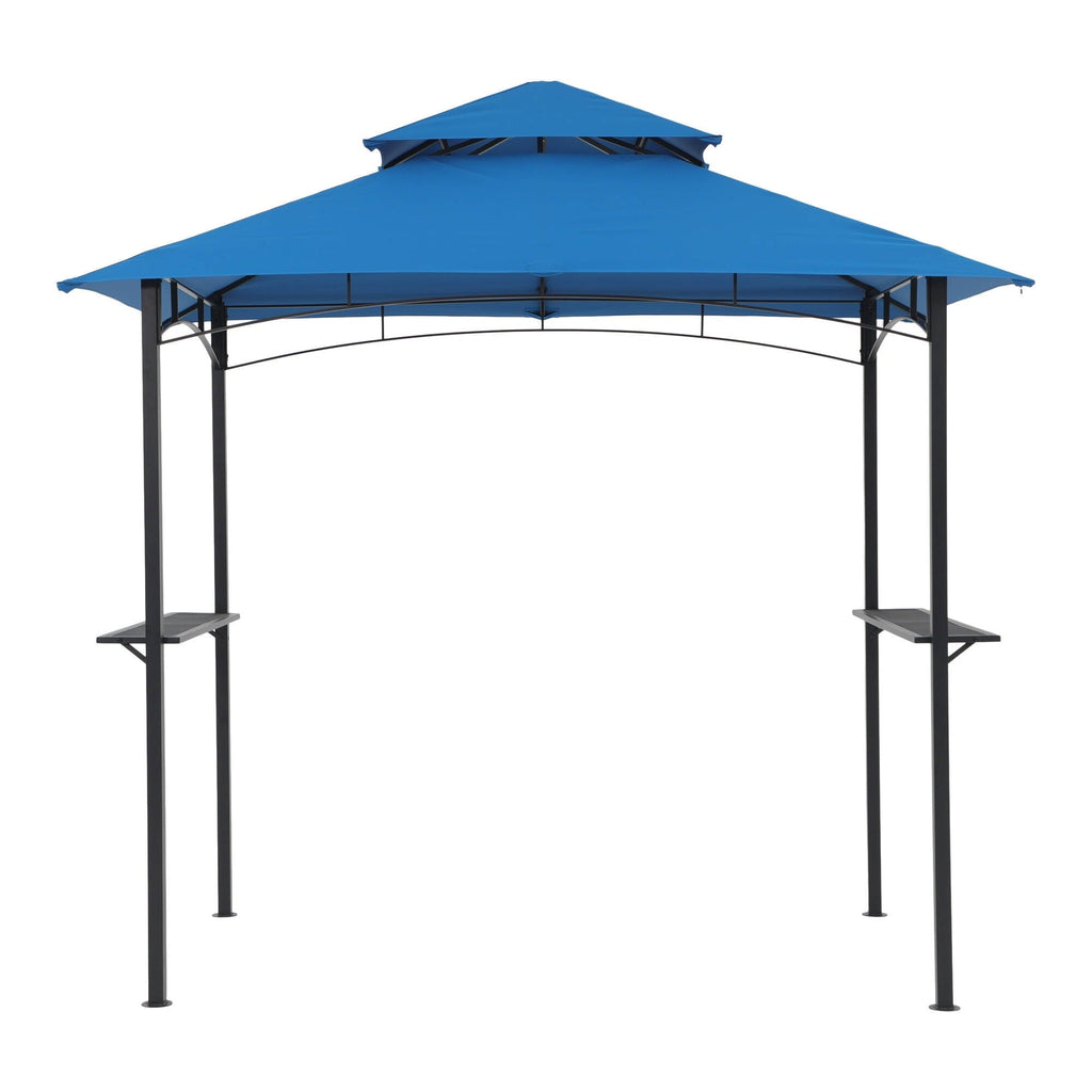 Gazebo extérieur étanche à la pluie pour barbecue, avec double paroi ventilée, 2,4 m x 1,5 m