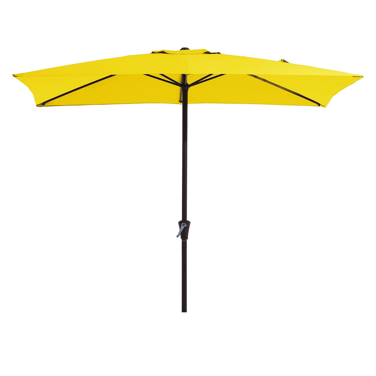 Parasol rectangulaire de terrasse 2,4 x 3 m avec manivelle et inclinaison, résistant aux UV