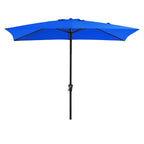 Parasol rectangulaire de terrasse 2,4 x 3 m avec manivelle et inclinaison, résistant aux UV