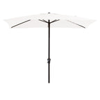 Parasol rectangulaire de terrasse 2,4 x 3 m avec manivelle et inclinaison, résistant aux UV
