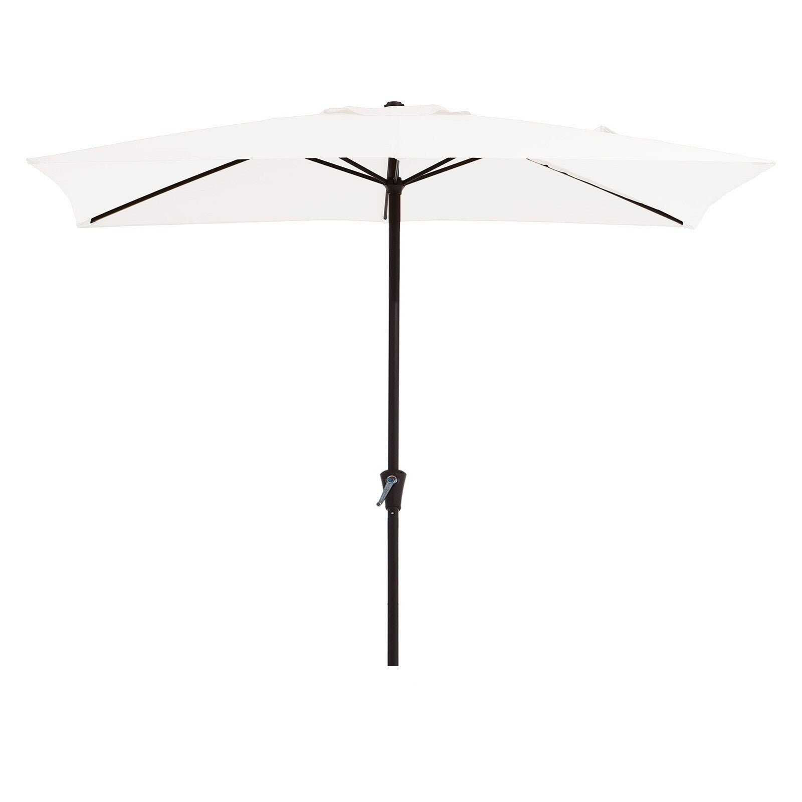 Parasol rectangulaire de terrasse 2,4 x 3 m avec manivelle et inclinaison, résistant aux UV