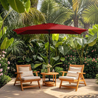 Parasol rectangulaire de terrasse 2,4 x 3 m avec manivelle et inclinaison, résistant aux UV