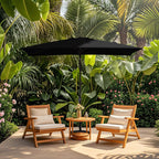 Parasol rectangulaire de terrasse 2,4 x 3 m avec manivelle et inclinaison, résistant aux UV
