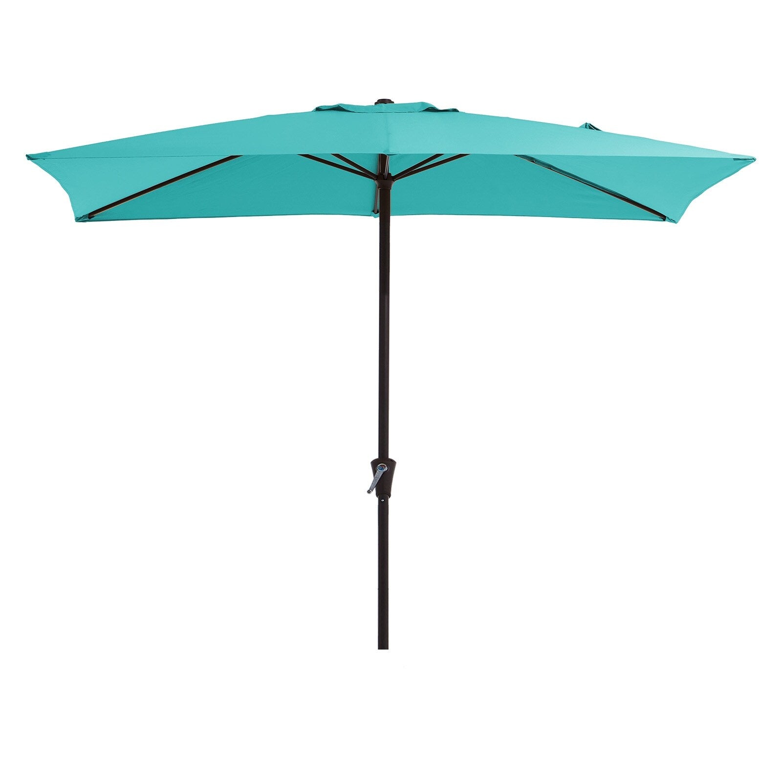 Parasol rectangulaire de terrasse 2,4 x 3 m avec manivelle et inclinaison, résistant aux UV