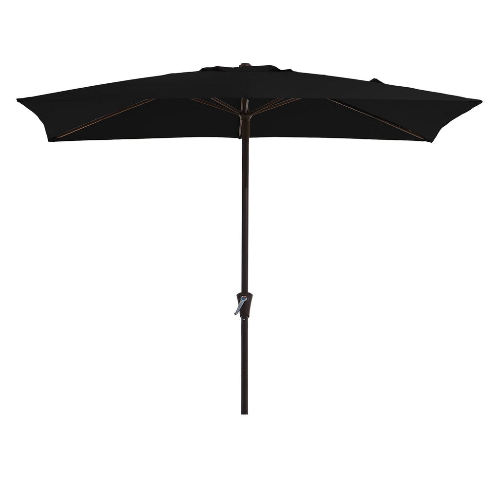 Parasol rectangulaire de terrasse 2,4 x 3 m avec manivelle et inclinaison, résistant aux UV