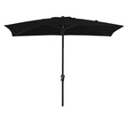 Parasol rectangulaire de terrasse 2,4 x 3 m avec manivelle et inclinaison, résistant aux UV