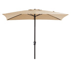Parasol rectangulaire de terrasse 2,4 x 3 m avec manivelle et inclinaison, résistant aux UV