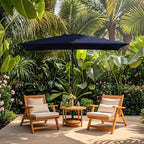 Parasol rectangulaire de terrasse 2,4 x 3 m avec manivelle et inclinaison, résistant aux UV