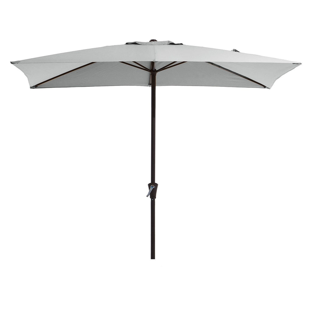 Parasol rectangulaire de terrasse 2,4 x 3 m avec manivelle et inclinaison, résistant aux UV