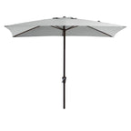 Parasol rectangulaire de terrasse 2,4 x 3 m avec manivelle et inclinaison, résistant aux UV