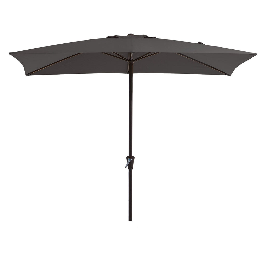 Parasol rectangulaire de terrasse 2,4 x 3 m avec manivelle et inclinaison, résistant aux UV