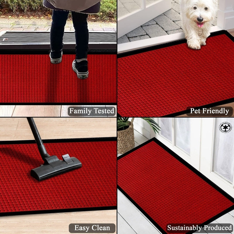 Tapis de porte A1HC neuf, durable et polyvalent, en caoutchouc polypropylène, pour usage intérieur et extérieur, toutes saisons.