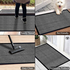 Tapis de porte A1HC neuf, durable et polyvalent, en caoutchouc polypropylène, pour usage intérieur et extérieur, toutes saisons.