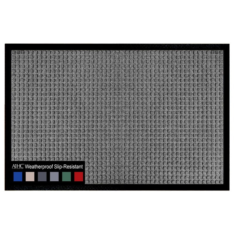 Tapis de porte A1HC neuf, durable et polyvalent, en caoutchouc polypropylène, pour usage intérieur et extérieur, toutes saisons.