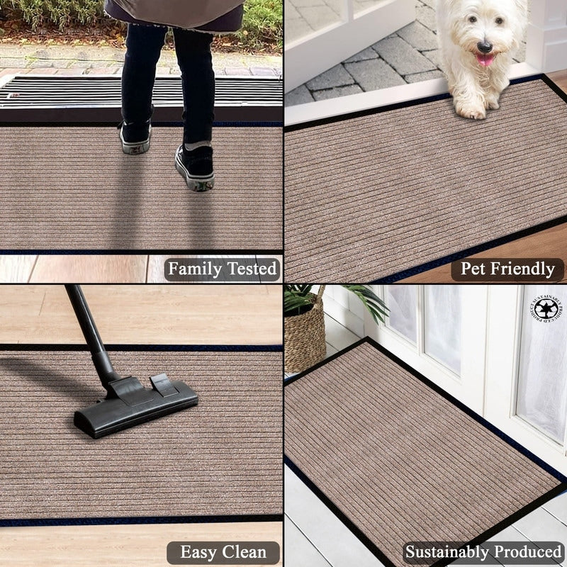 Tapis de porte A1HC neuf, durable et polyvalent, en caoutchouc polypropylène, pour usage intérieur et extérieur, toutes saisons.