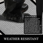 Tapis de porte A1HC neuf, durable et polyvalent, en caoutchouc polypropylène, pour usage intérieur et extérieur, toutes saisons.