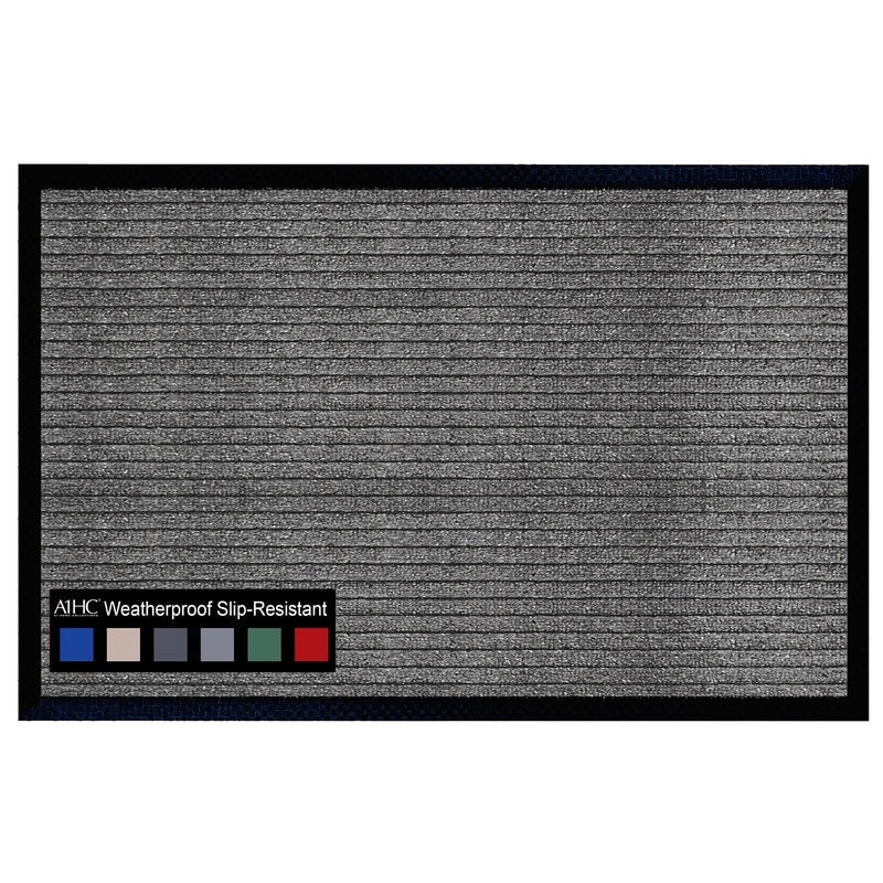 Tapis de porte A1HC neuf, durable et polyvalent, en caoutchouc polypropylène, pour usage intérieur et extérieur, toutes saisons.