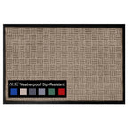 Tapis de porte A1HC neuf, durable et polyvalent, en caoutchouc polypropylène, pour usage intérieur et extérieur, toutes saisons.