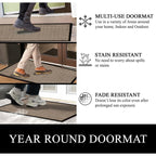 Tapis de porte A1HC neuf, durable et polyvalent, en caoutchouc polypropylène, pour usage intérieur et extérieur, toutes saisons.